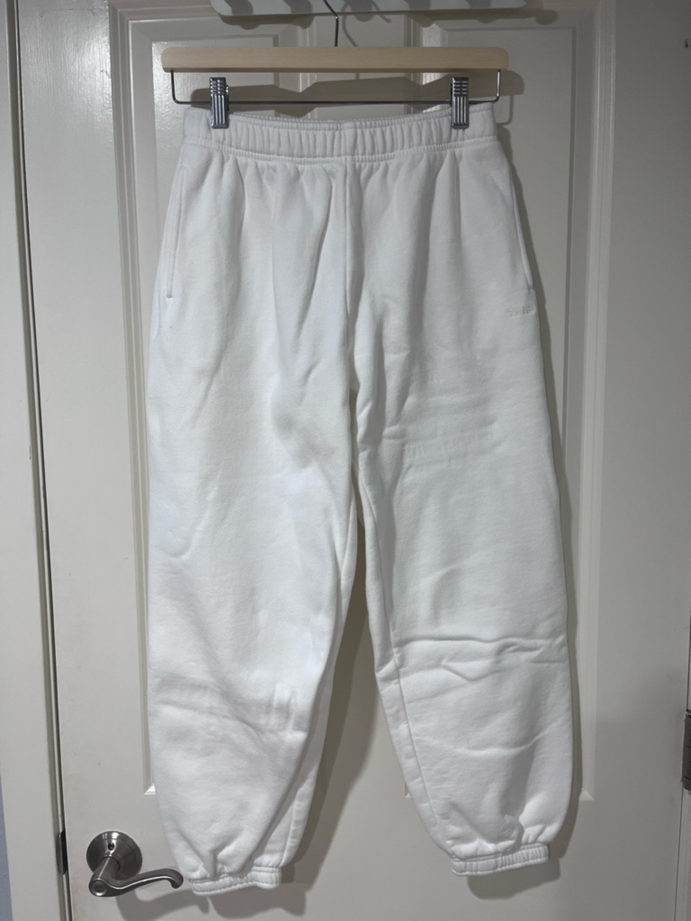 TNA White Cozy Fleece Sweatpants